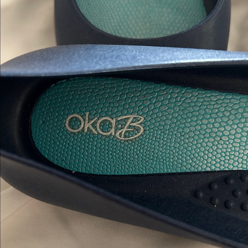 OKA b. Navy Blue Flats 38 8 - Picture 7 of 9